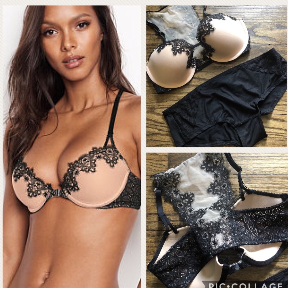 VS Dream Angels Lace Demi Bra & Panty